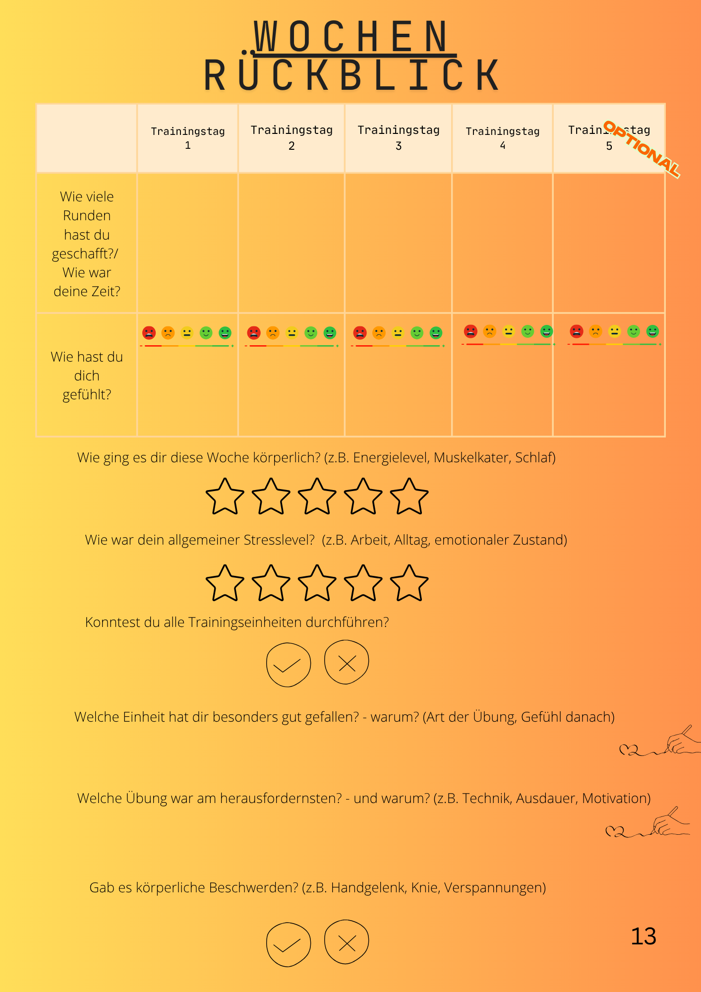 4-Wochen-Trainingsplan
